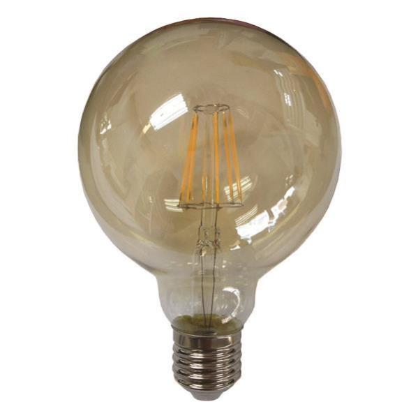Bombilla LED vintage Love G125 de 4 W, regulable, 2300 K, color amarillo supercálido, decorativa