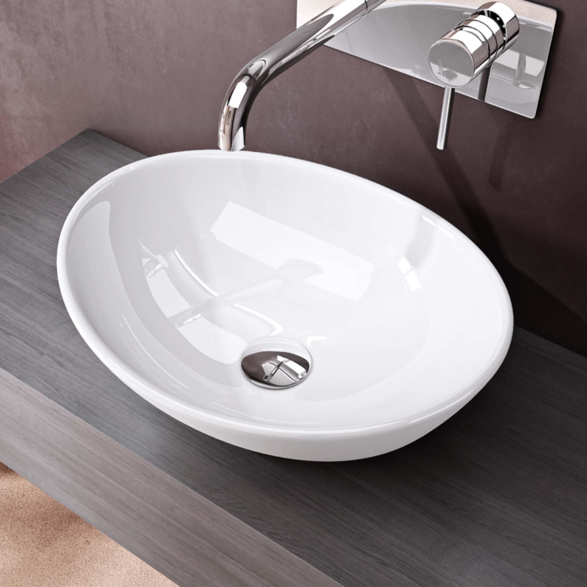 Doporro Lavabo Vasque Poser Blanc Cm Lave Main Bruxelles