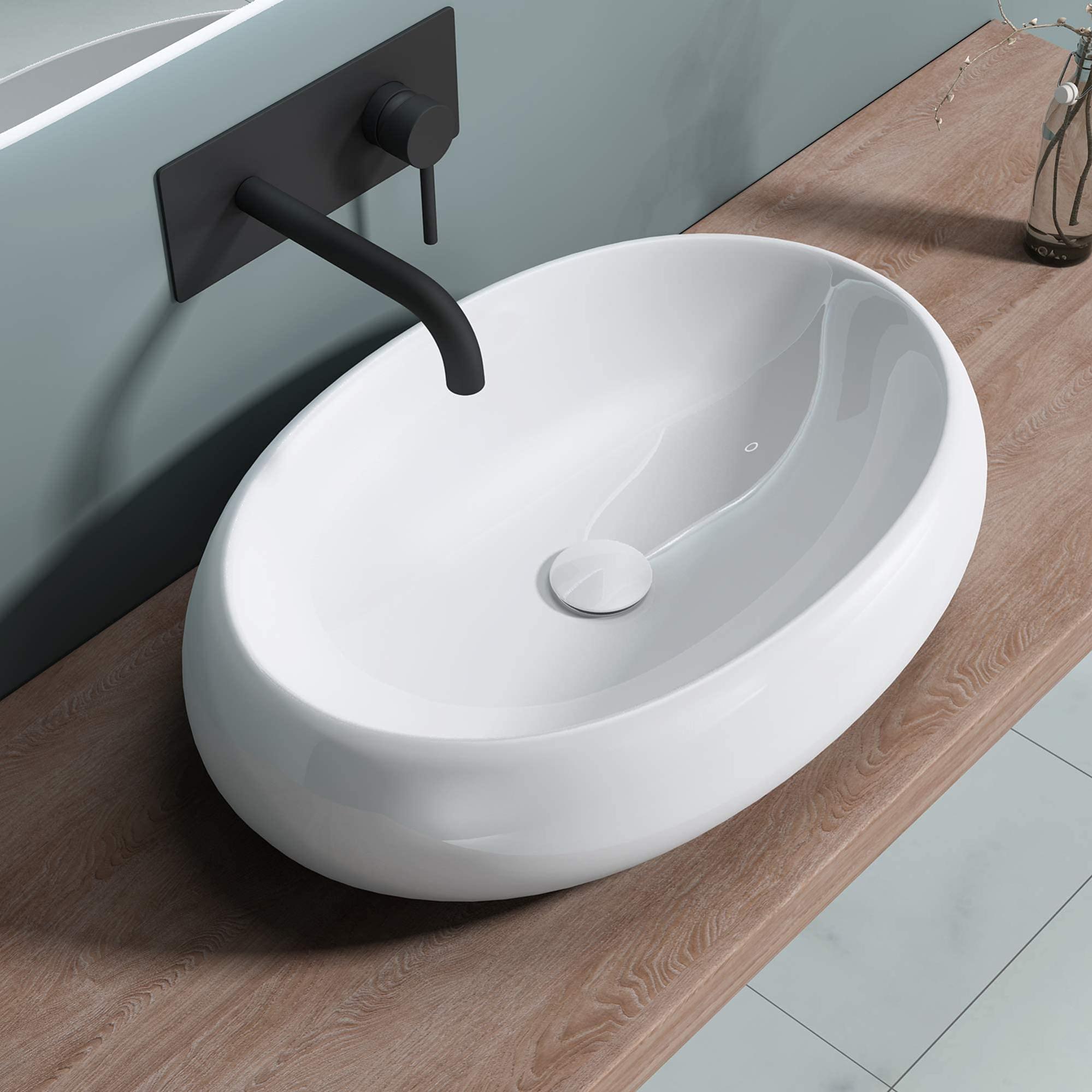 Doporro Lavabo Vasque Poser Blanc Cm Lave Main Bruxelles