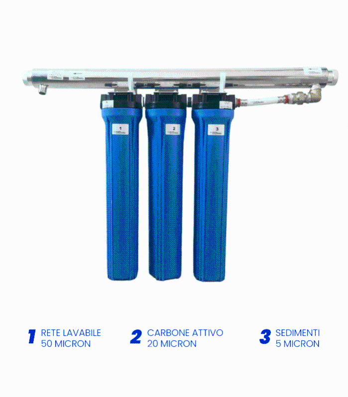 Sistema Di Filtrazione A 3 Stadi Da 10" Pompa Per Acqua - Foto 3