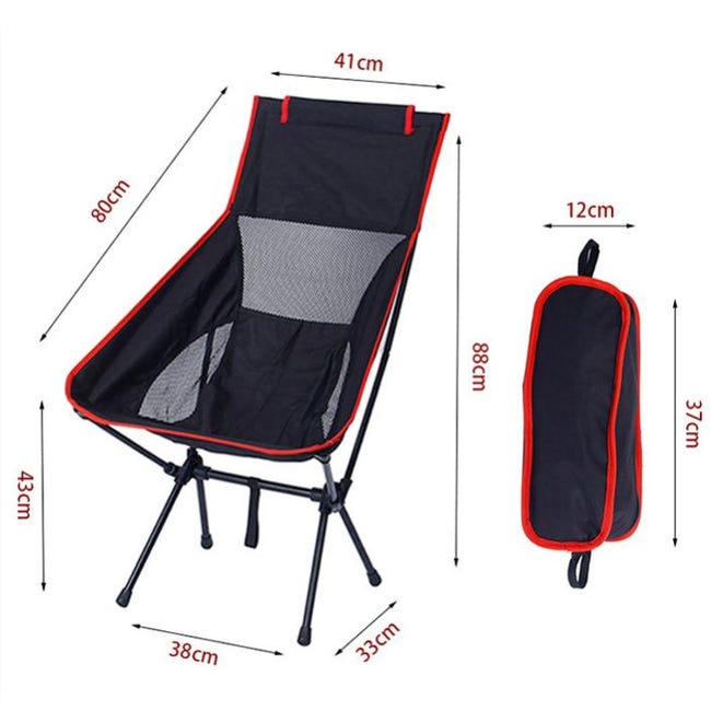 Sedia Camping Pieghevole Leggera - Con Borsa Trasporto Per Outdoor - Foto 5