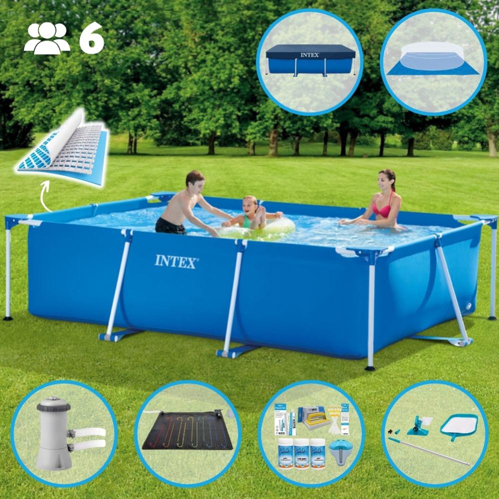 Piscine Cadre Rectangulaire Intex X X Cm Bleue Incluse