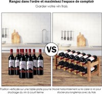 YunNasi Range Bouteille Vin, Porte Bouteilles en Bambou, Casier à Vin de Naturel pour Comptoir, Étagère de Présentation de Vin pour La Cuisine, Bar, Cave (3 Tiers-12 Bouteilles YunNasi Range Bouteille Vin, Porte Bouteilles en Bambou, Casier à Vin de Naturel pour Comptoir, Étagère de Présentation de Vin pour La Cuisine, Bar, Cave (3 Tiers-12 Bouteilles