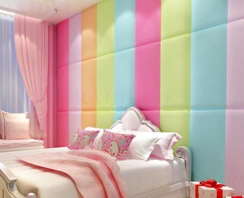 Panneau Mural Rembourré XILYZMO - Anti-chocs 55x150cm Rose