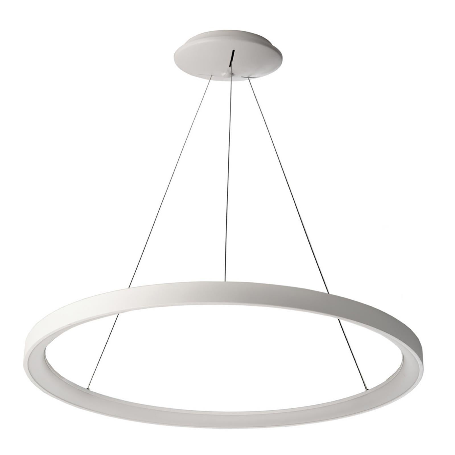 Lampadario a sospensione in acrilico bianco a cinque luci Estefan