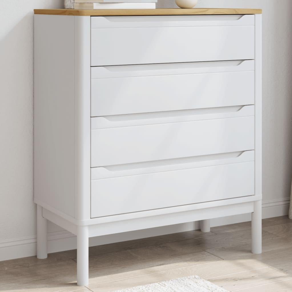 Commode FLORO blanc bois de pin massif - 2