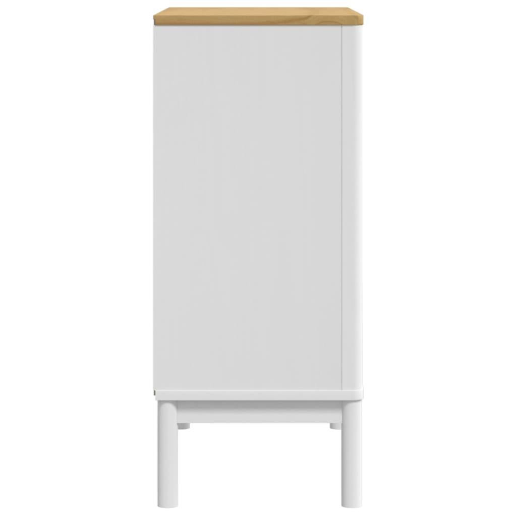 Commode FLORO blanc bois de pin massif - 6