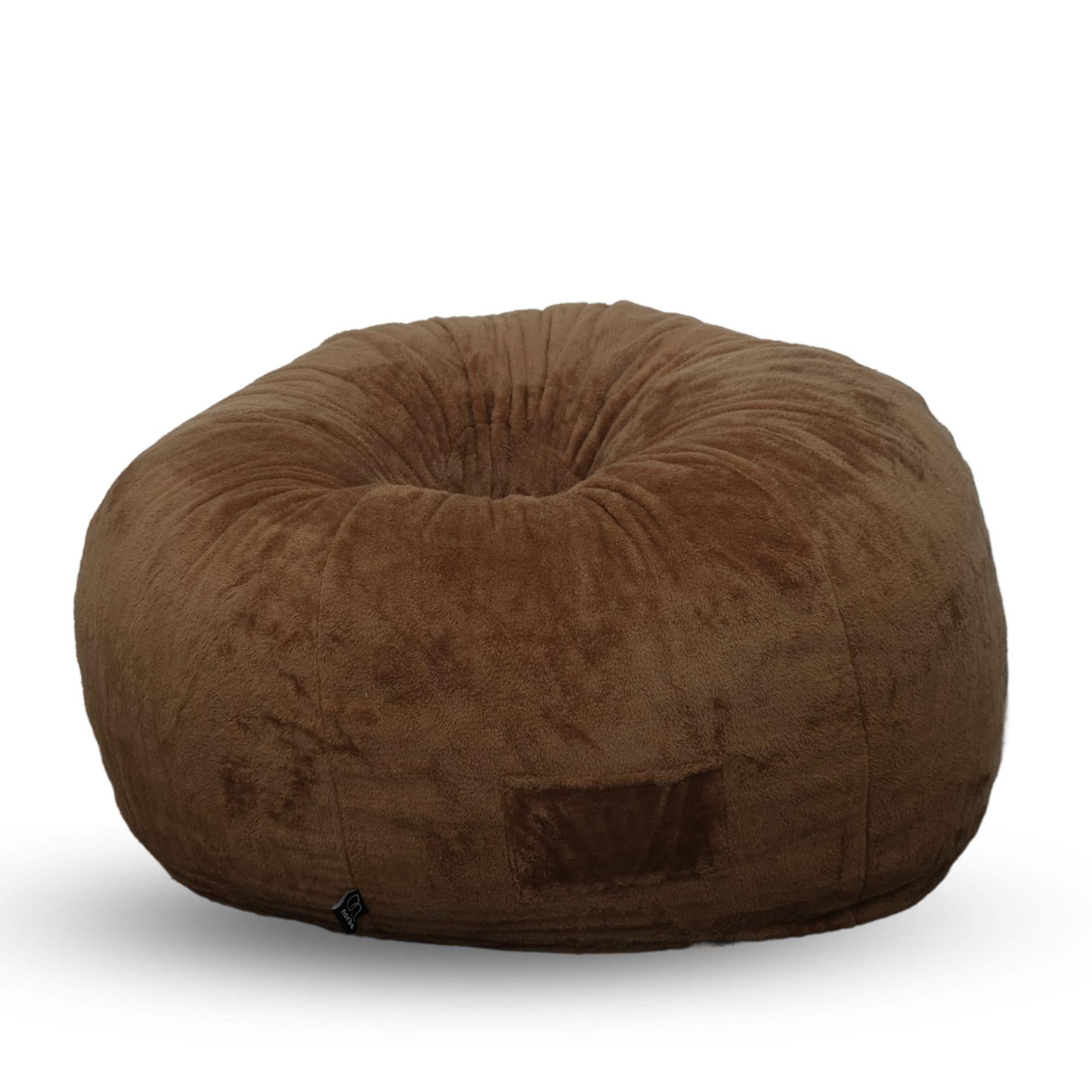 Pouf Silas marrone 40 x 60cm | Leroy Merlin