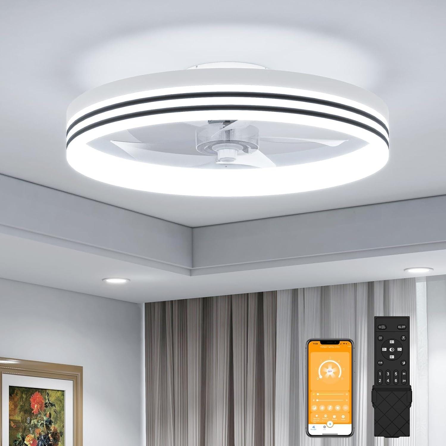 KNVSS Lapadario Con Ventilatore Da Soffitto Silenzioso Reversibile 6 KNVSS Lapadario Con Ventilatore Da Soffitto Silenzioso Reversibile 6