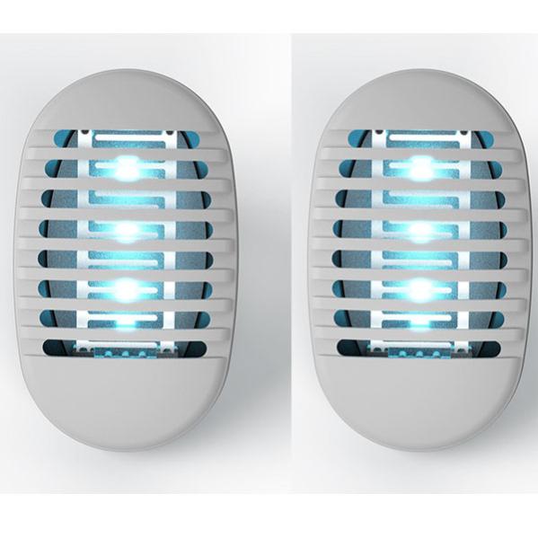 Lámpara Antimosquitos Eléctrica De 1000V – 2 Unidades, Luz UV, Enchufable, Para Interior, Segura Para Niños Y Mascotas