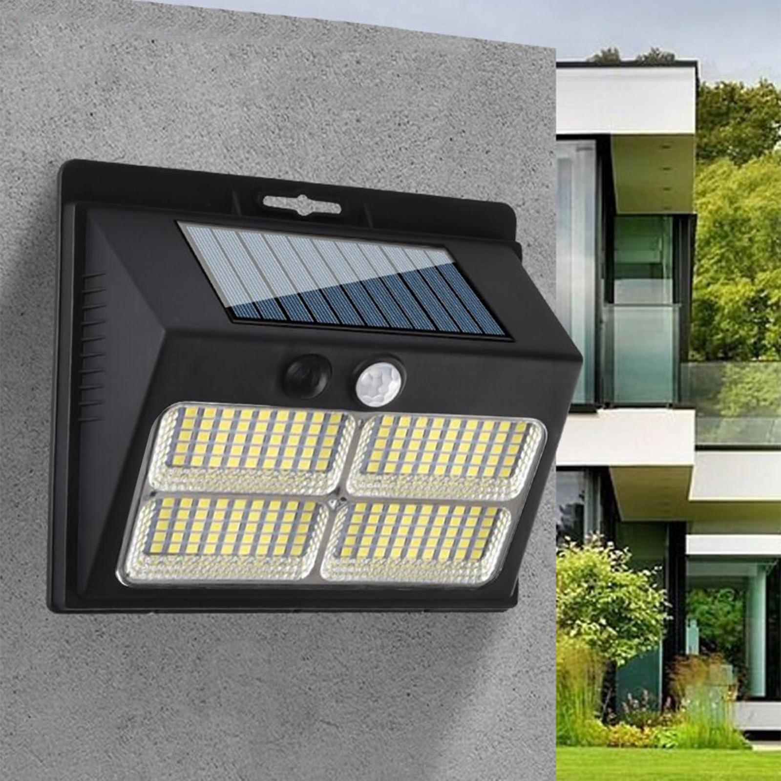 LAMPE SOLAIRE EXTÉRIEUR 333 LED 3Modes Détecteur de Mouvement IP65