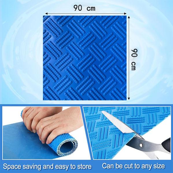 Tappetino Per Drenaggio, 90 X 300 Cm, Antiscivolo, Per Piscina, Bagno, 5,5 Mm Di Spessore, In Rete Di PVC, Per Ambienti Umidi, Cucina, Piscina, Lavanderia, Ristorante, Garage, Grigio - 7