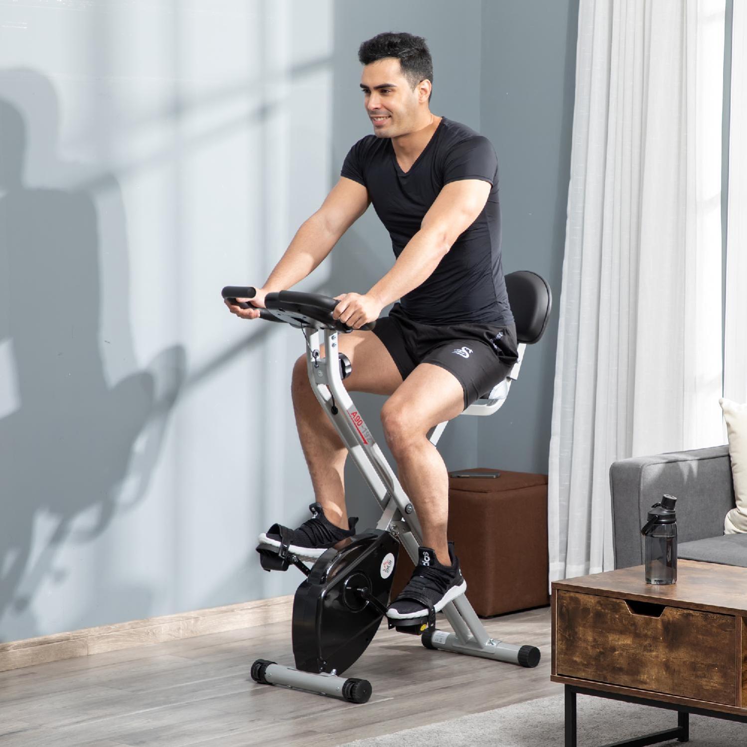 Cyclette Pieghevole SogesGame 2 In 1 - 8 Livelli Resistenza, Portata 150 Kg - Foto 3