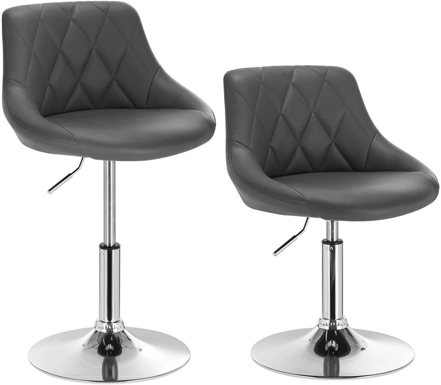 CLP Lot De 2 Tabourets De Bar Skelde Avec Assise En Bois Pied En Métal