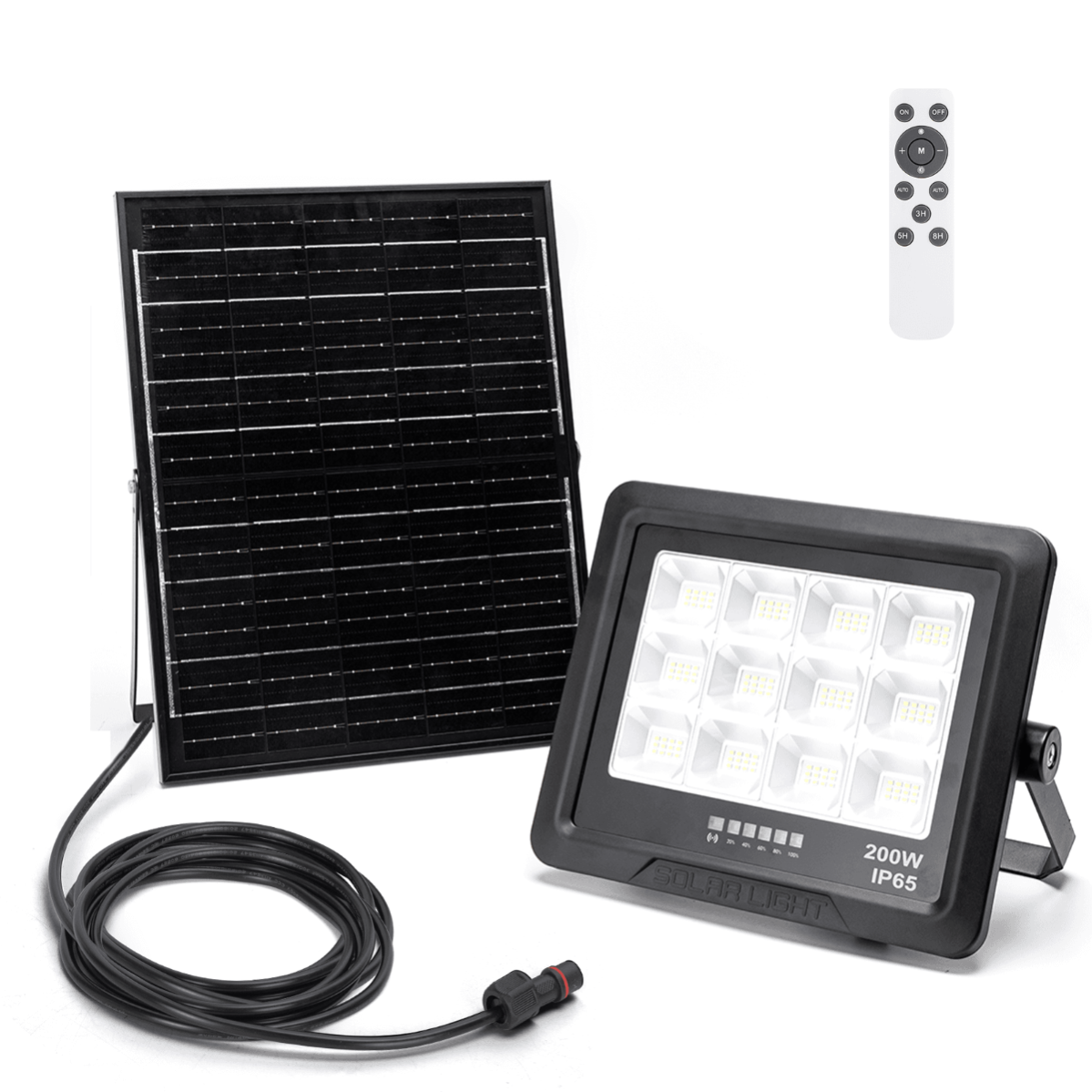 Goobay 59005 – Faro Da Esterno A LED 20 W Con Piede – Luce Da Lavoro IP65, Nero/giallo
