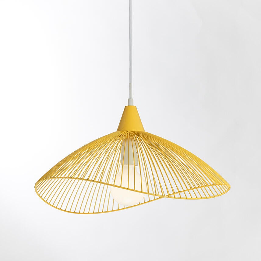 Suspension Kasteli fer, jaune, Diam.45 cm, E27 - 3