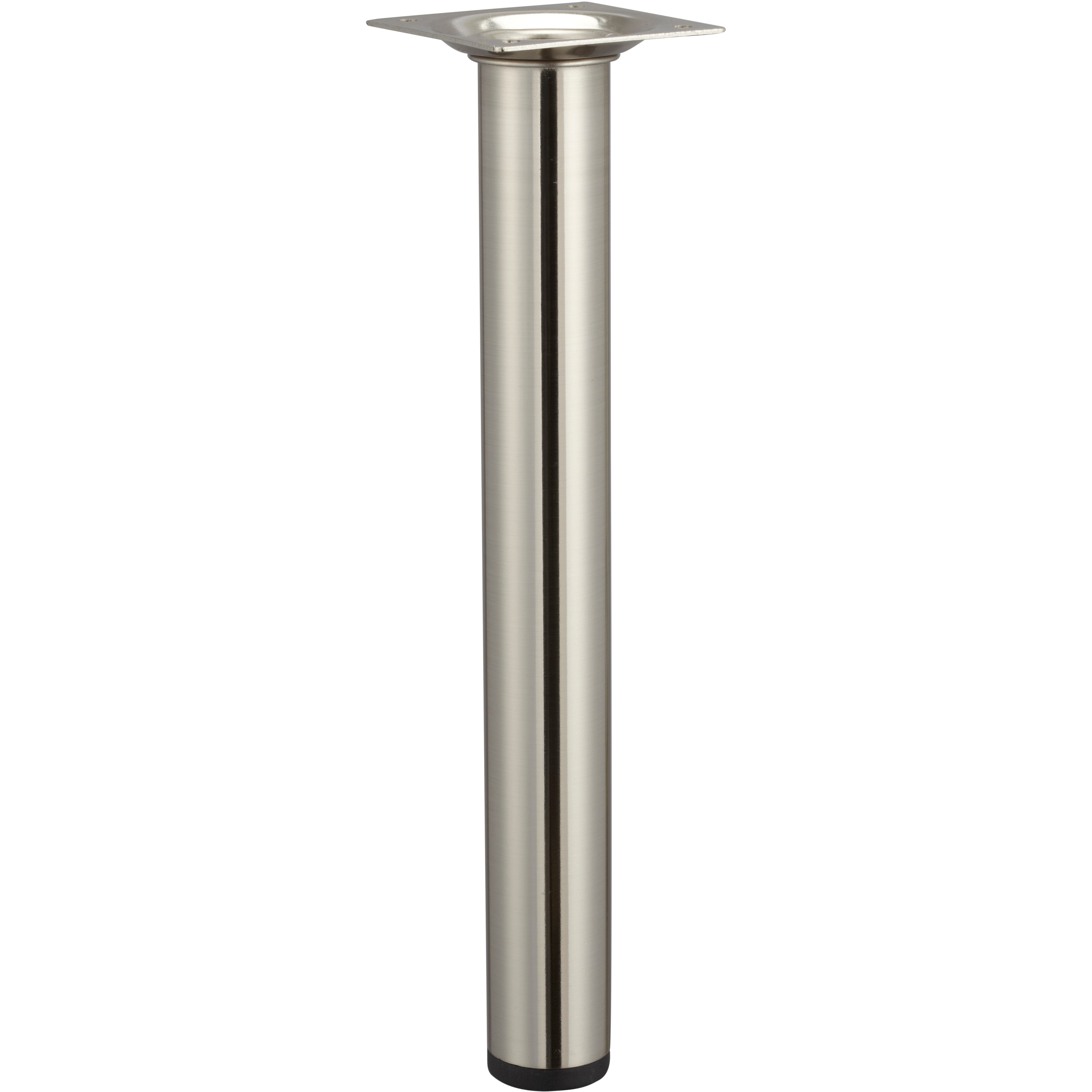Pied de meuble Hettich, acier brossé, diamètre 3 cm x hauteur 25 cm - 2