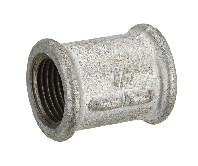 Manchon à visser acier galvanisé F 20 x 27 pour tube en acier galvanisé