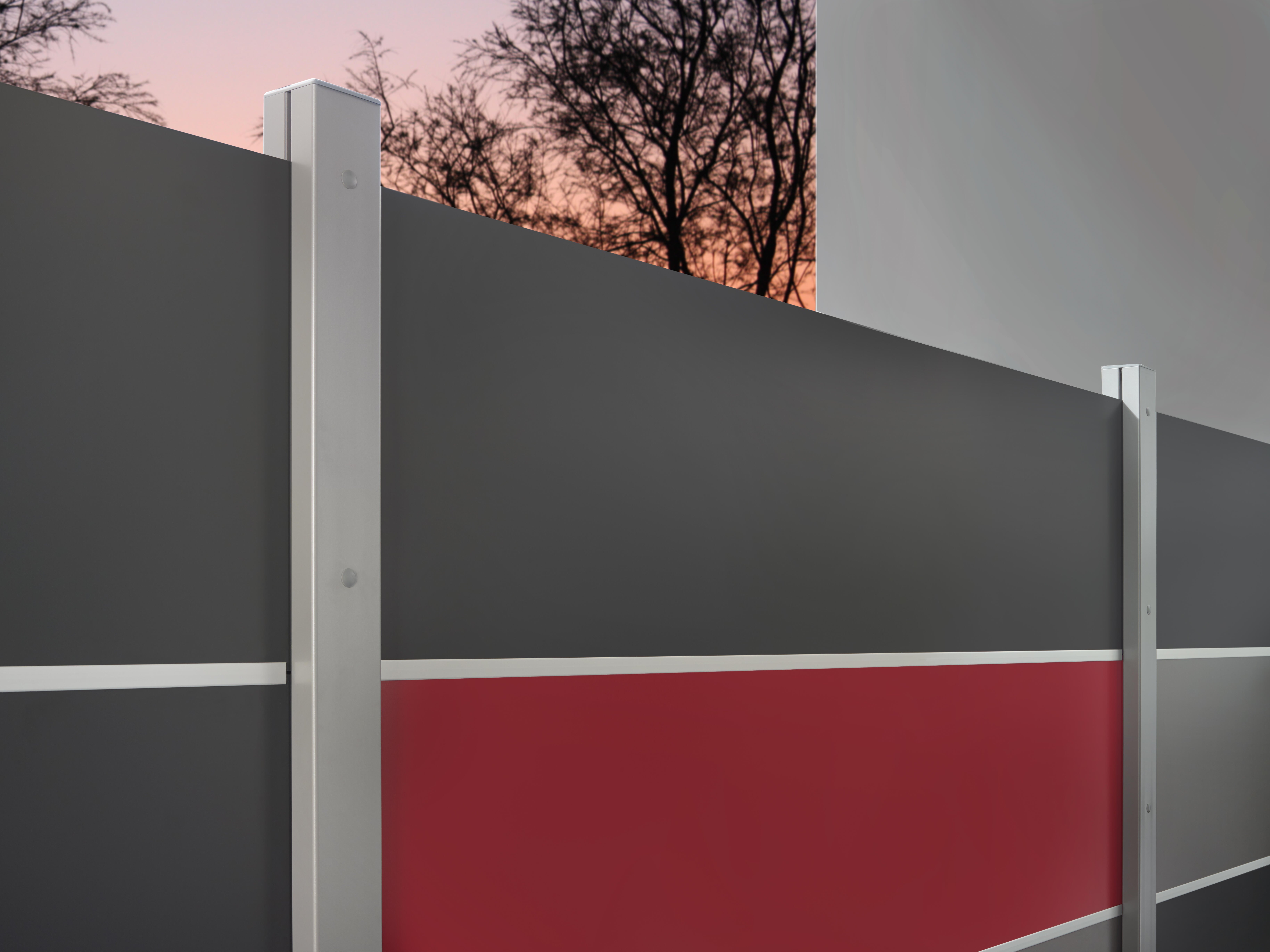Kit clôture composite d'aluminium, coloris ardoise, H.180 x L.179cm - 5
