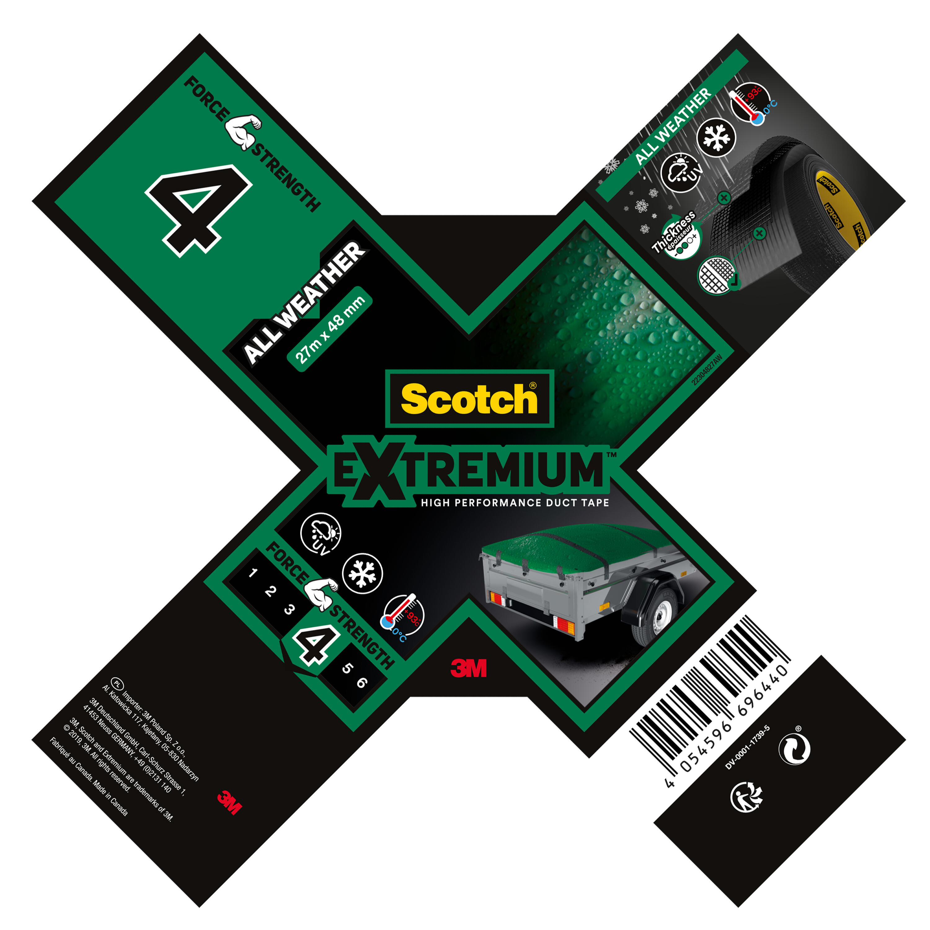 Adhésif de réparation extérieure Extremium SCOTCH L.27 m x l.48 mm gris - 3