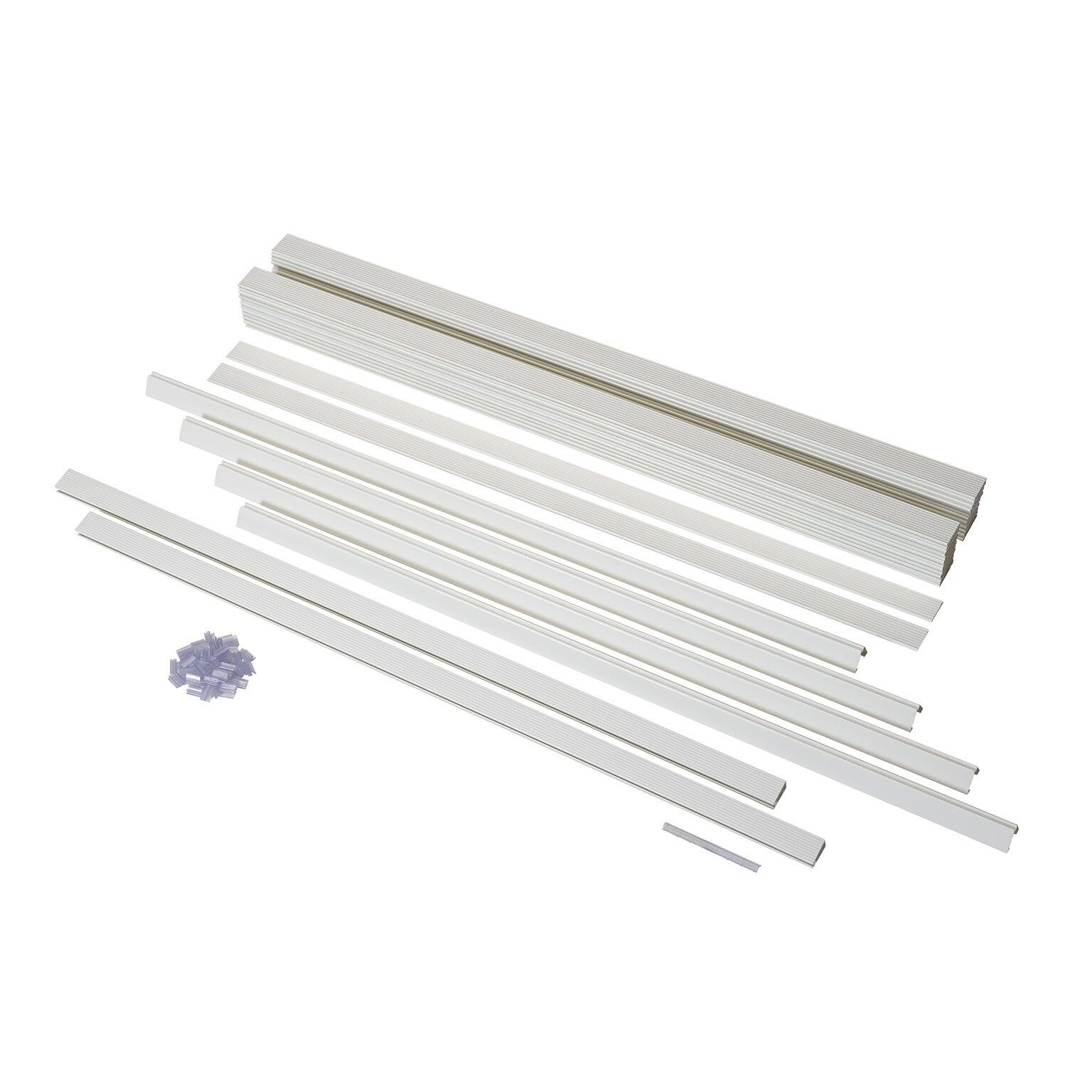 Kit lamelles occultantes rigides pvc, H. 120 X L.250 cm blanc, DIRICKX - 3