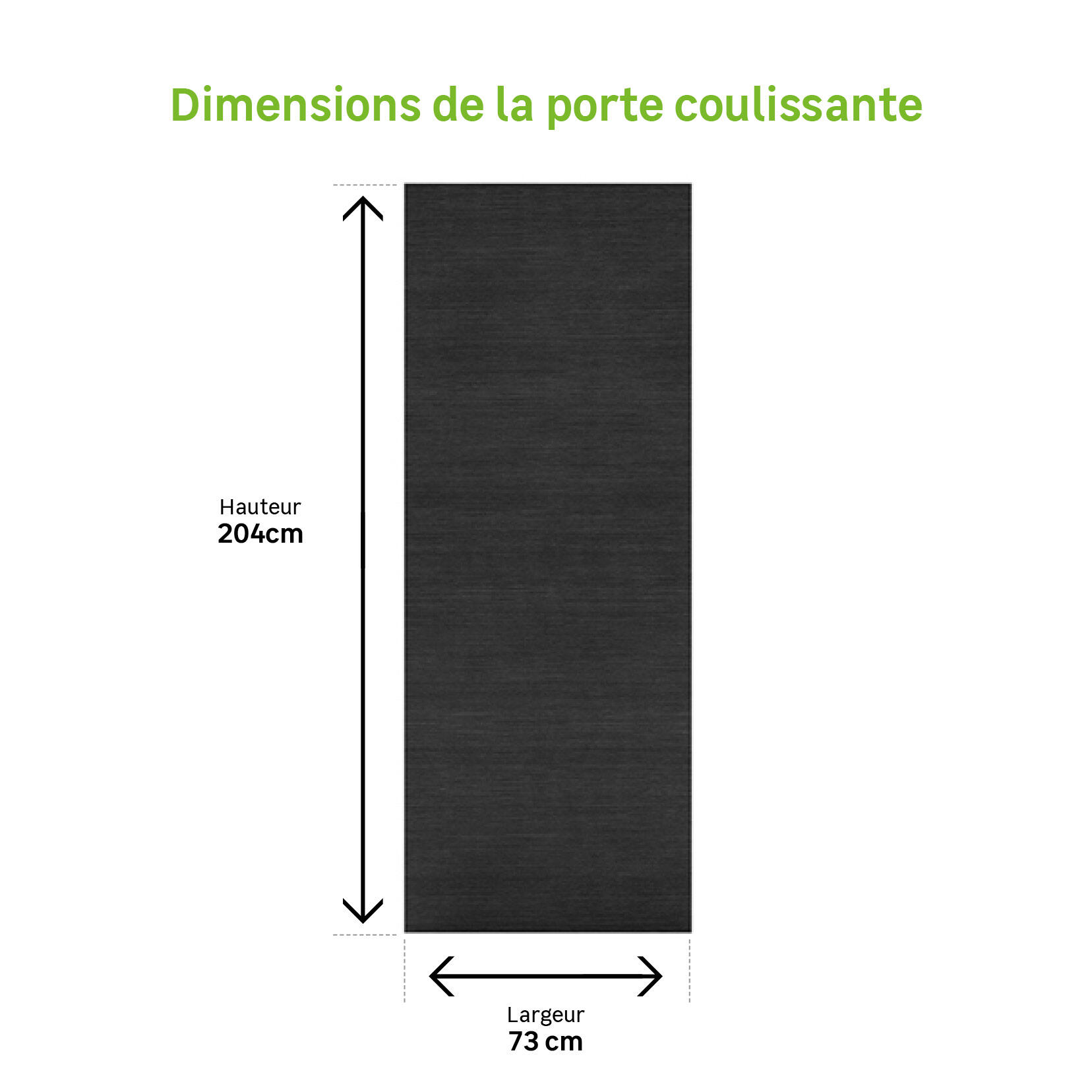 Porte coulissante MDF London gris anthracite, H.204 x l.73 cm - 3