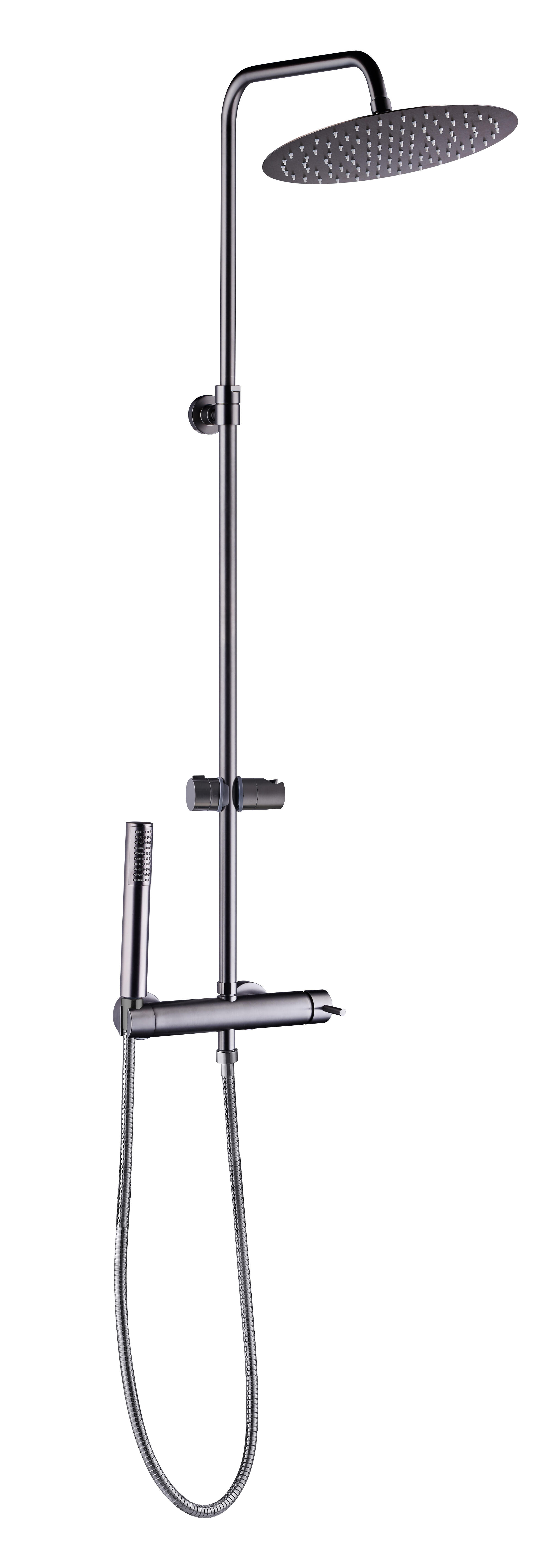 Columna de ducha monomando essebagno envol grafito