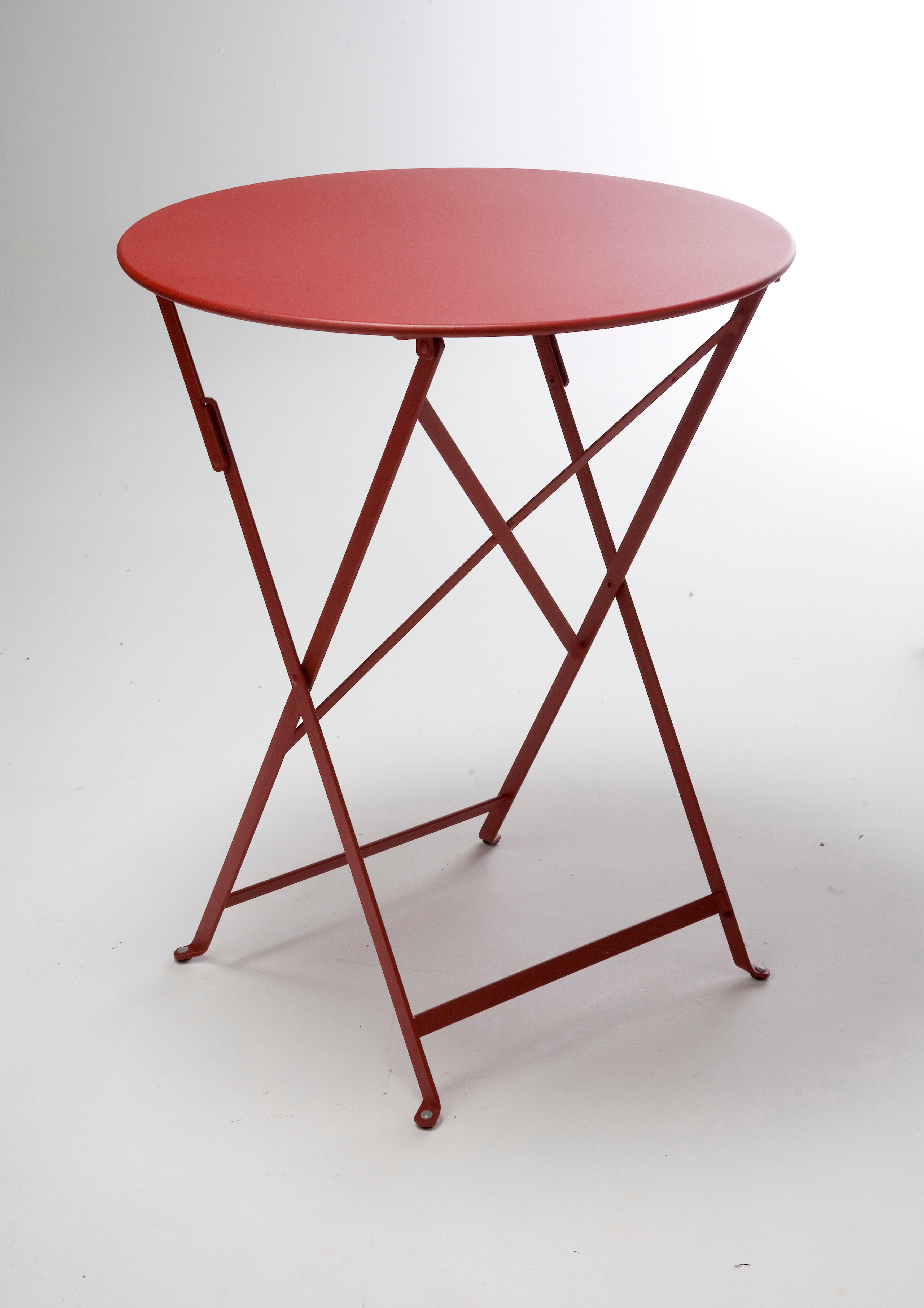 Table de jardin pliante FERMOB Bistro rond rouge 2 personnes - 2