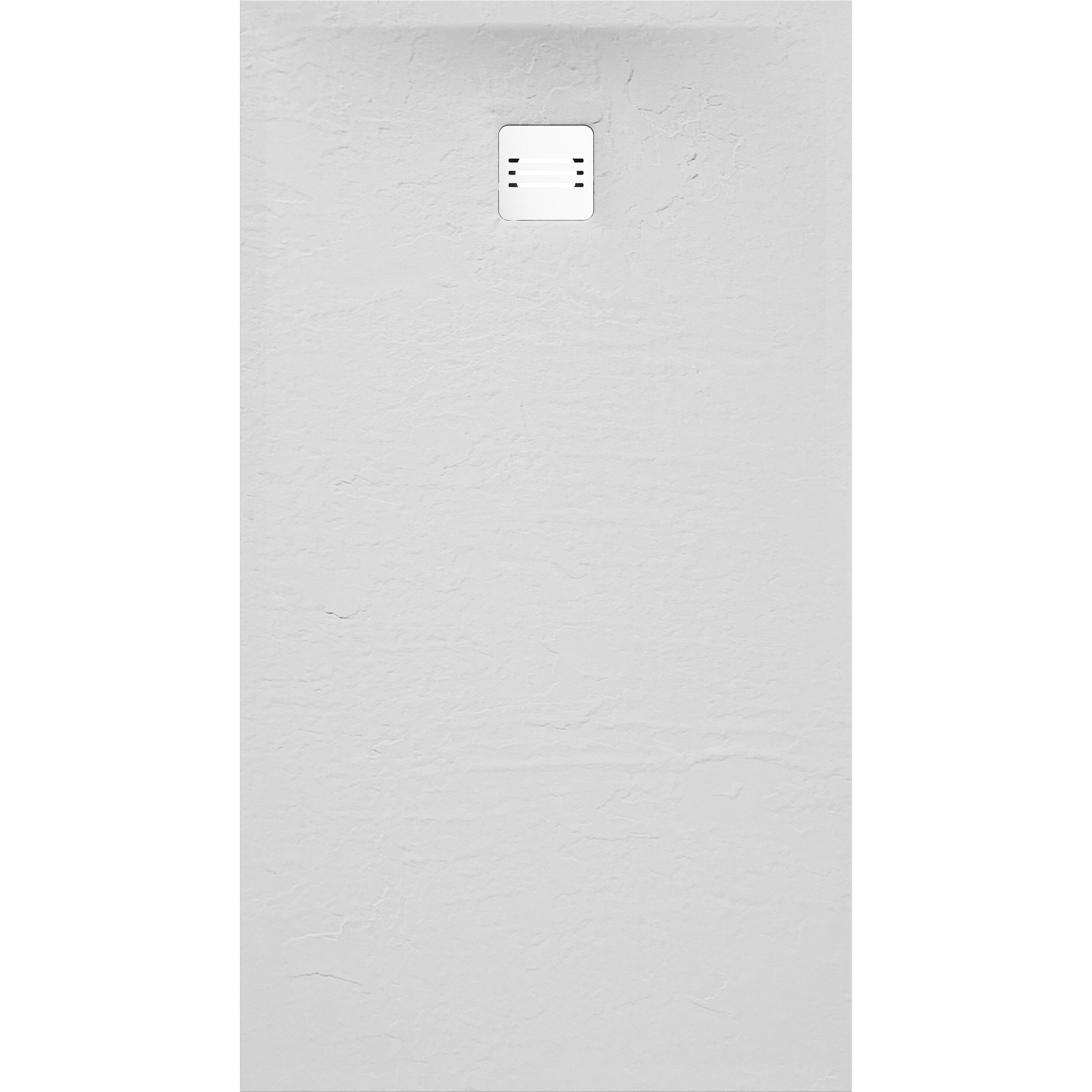 Receveur de douche extraplat, résine, blanc L.160 x l.90 cm, Remix light - 4