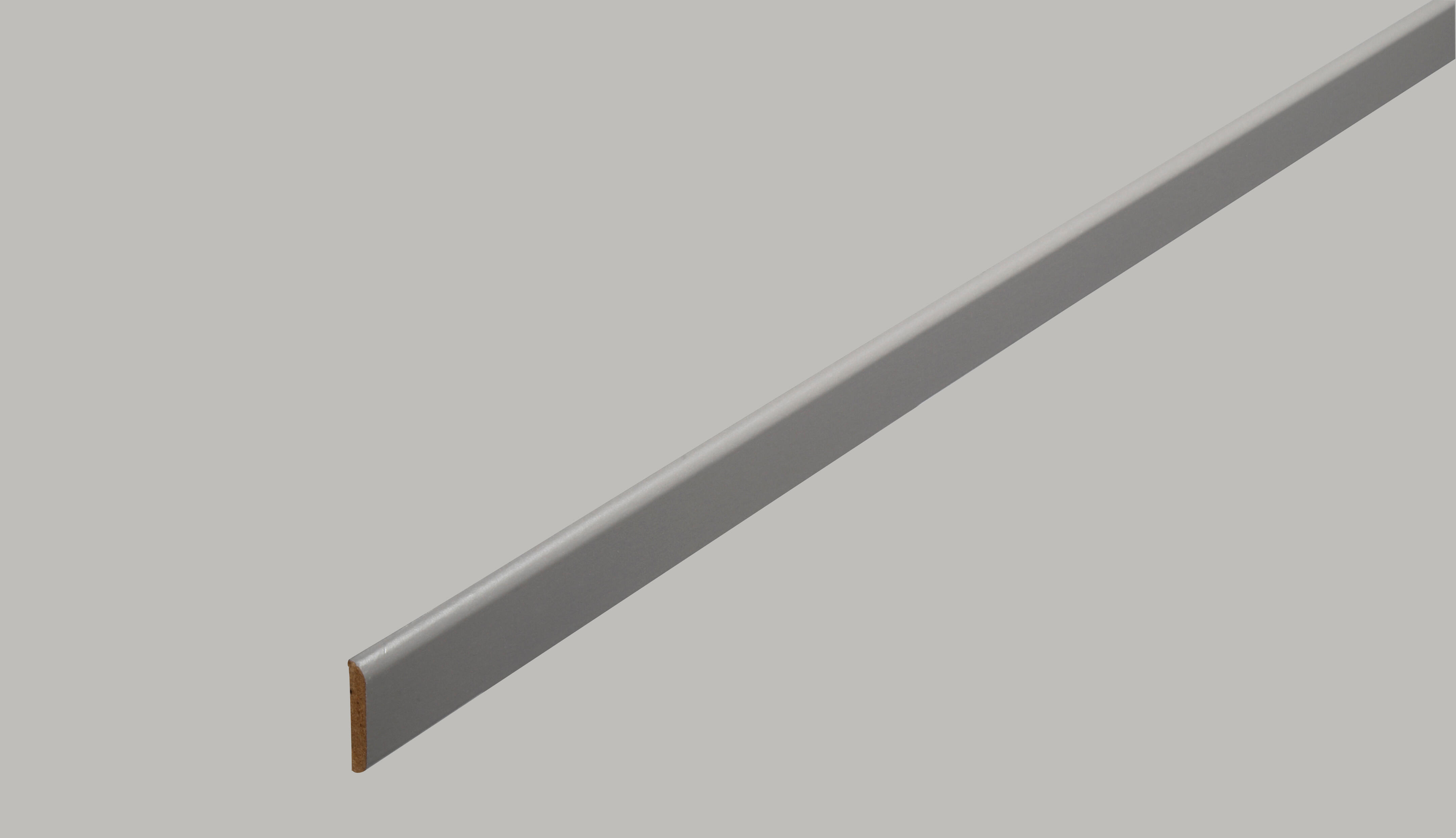 Champlat médium (MDF) 2 arrondis gris galet 3, 4 x 30 mm, L.2.4 m - 2