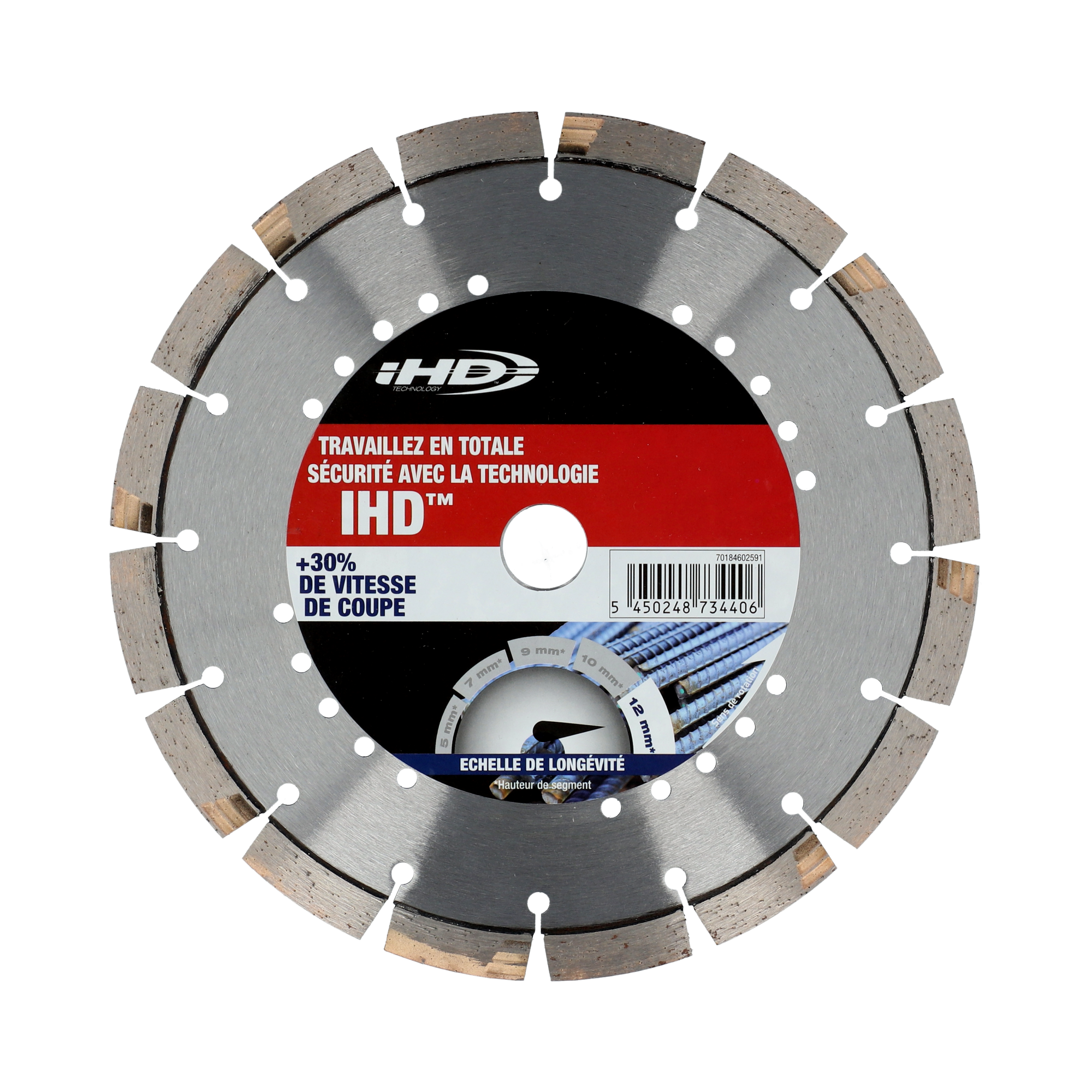 Disque diamant extrême segmenté pour matériaux de construction NORTON,Diam.230mm - 3