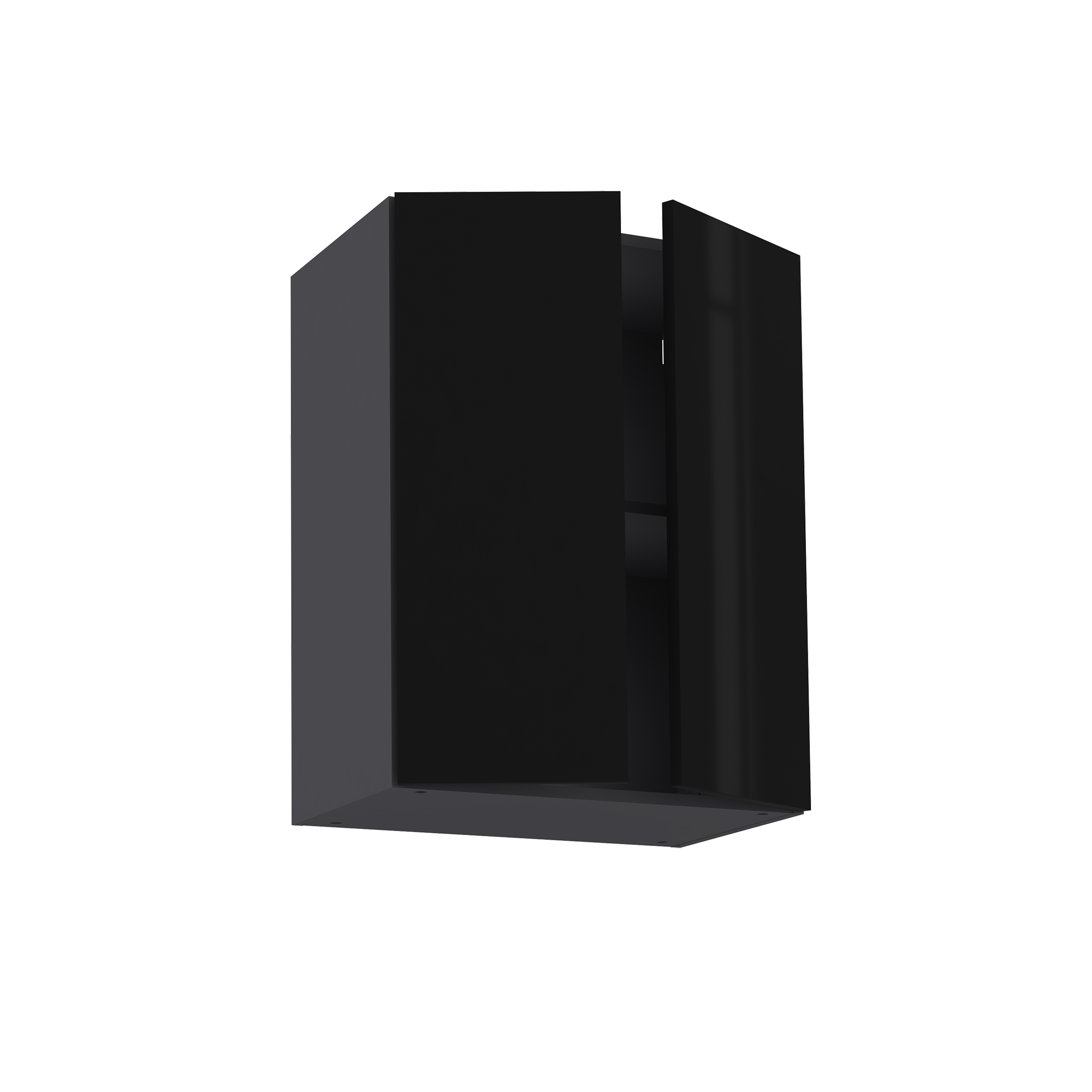 Meuble haut de cuisine Sevilla noir 2 portes H77 x l60