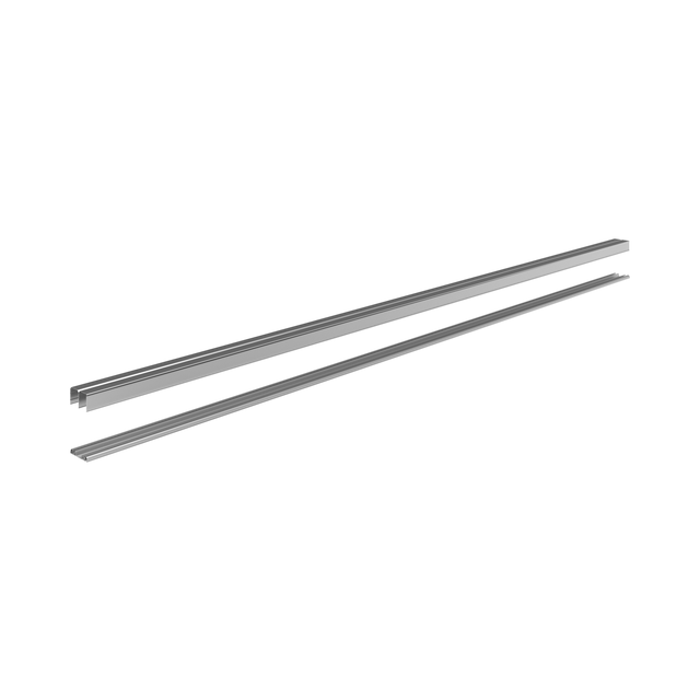 Paire de rails SPACEO laqué aluminium gris L.298 cm