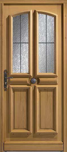 Porte d'entrée Bois chêne Elior Primo H.215 x l.90 cm vitrée , pou. droit