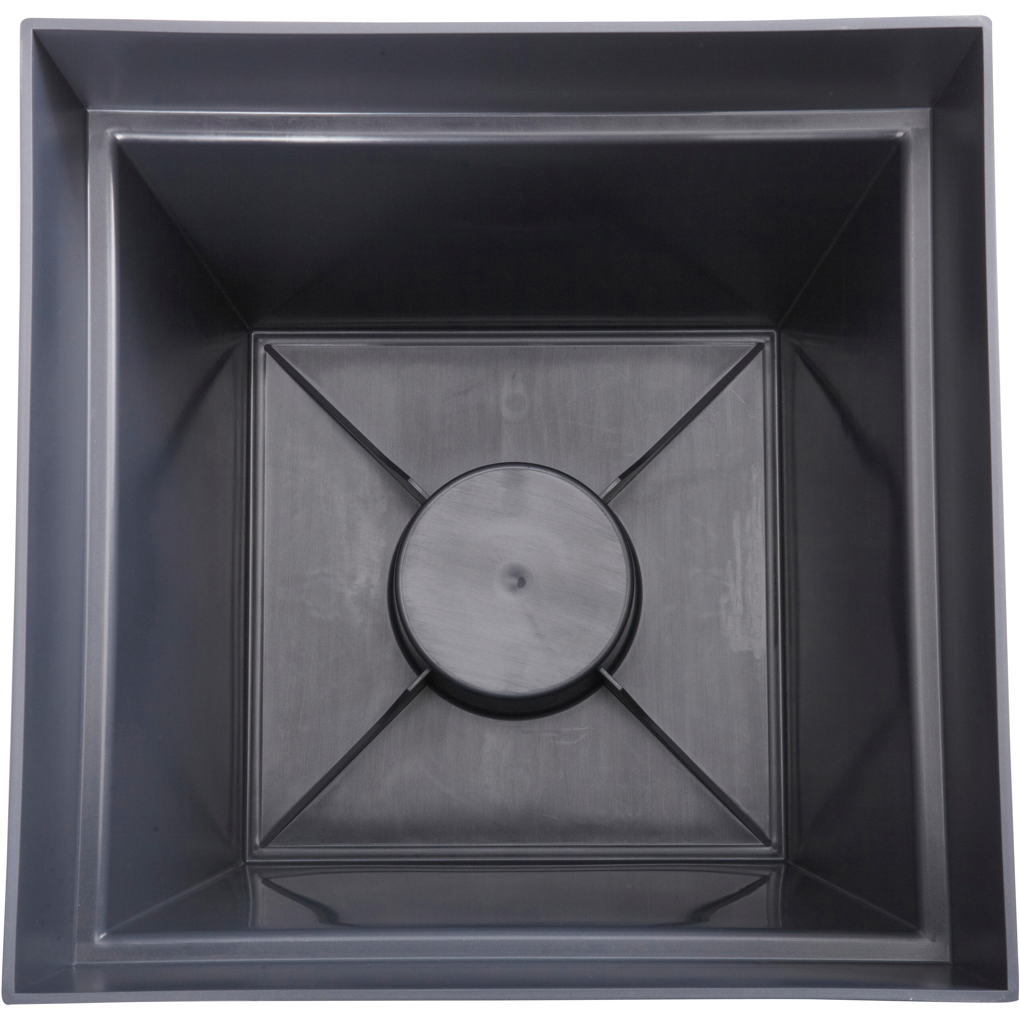 Pot de fleur carré EDA L. 39 x l. 39  x H.39 cm anthracite - 2