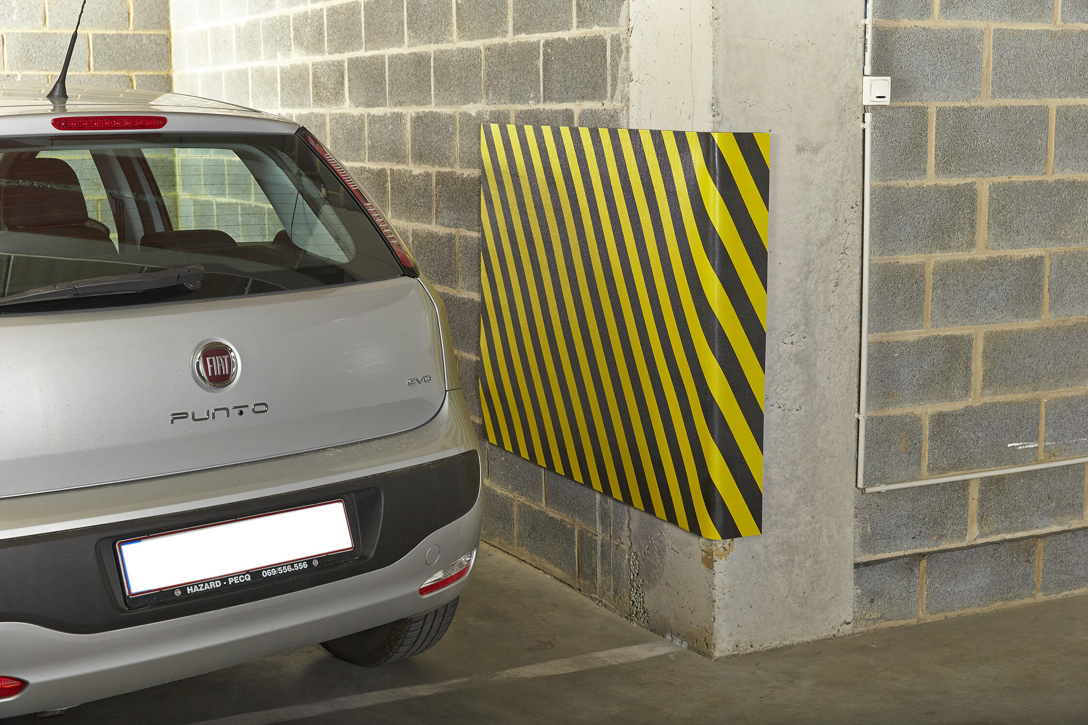 Protection Mur Garage En Mousse EVA - 2 Bandes 200x20 Cm, 4 Mm épais, Autoadhésif