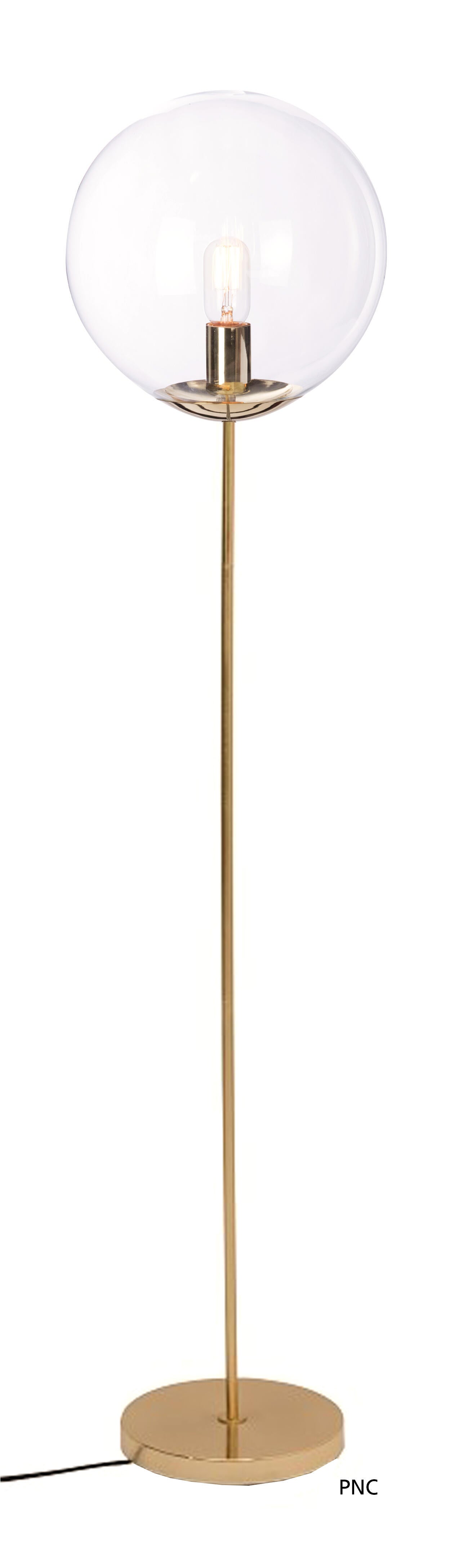 Lampadaire Globus, verre, doré,  H.161 cm, E27 - 7