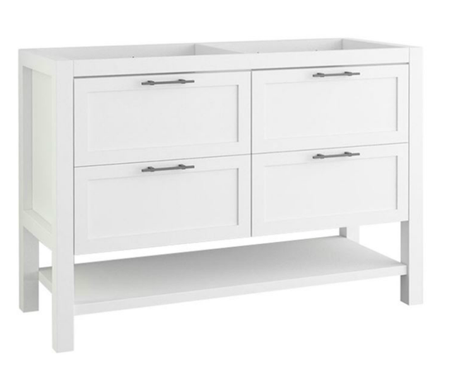 Meuble sous-vasque 4t L.120cm x H.85cm x P.45cm blanc argt Kende