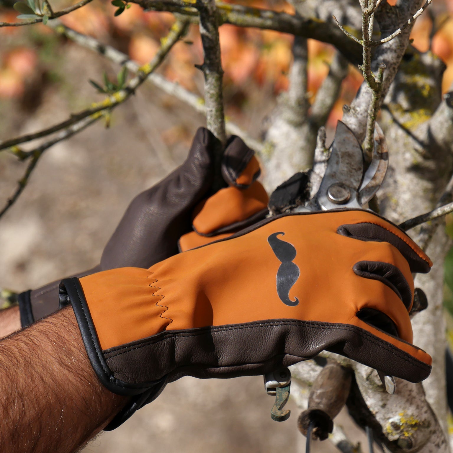 Paire de gants pour travaux de jardinage cuir, T9 ROSTAING - 2