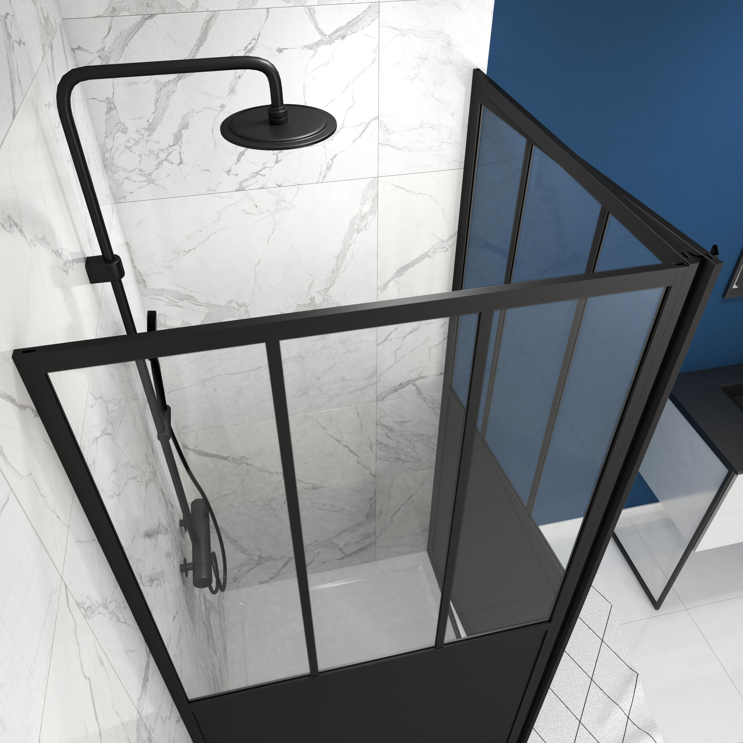 Paroi latérale verre produit sans finition, l.90 cm, Ep.5 mm + l.90 cm Fabrik re - 2