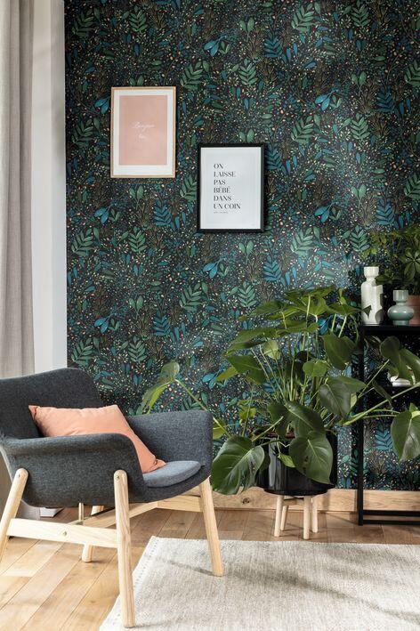 Papier peint intissé Green life joy | Leroy Merlin