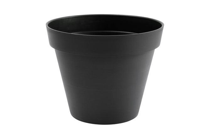 Pot plastique EDA Diam.80 x H.67 cm gris anthracite