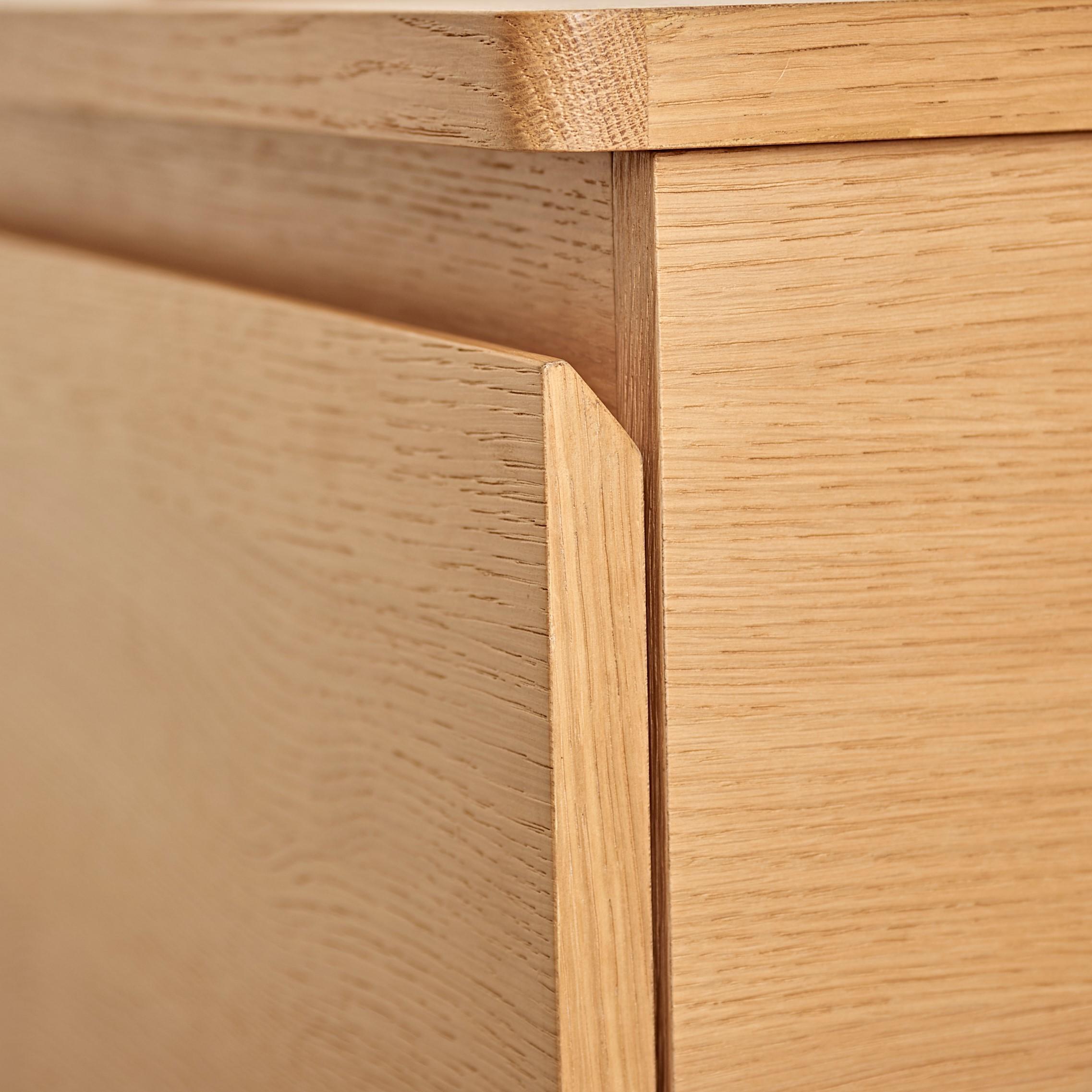 Meuble sous-vasque L.60cm x H.62.5cm x P.48cm placage chêne Natural - 11
