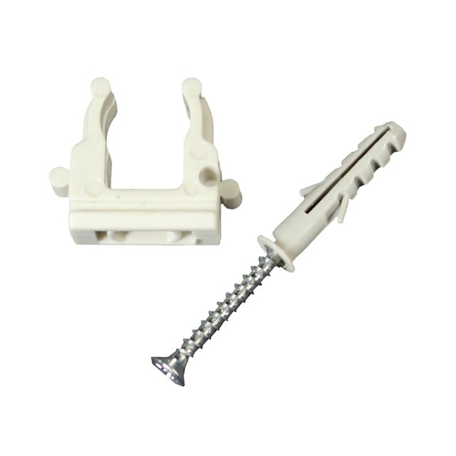 Set di 10 clips a scatto per condotto elettrico in PVC ø 16 mm