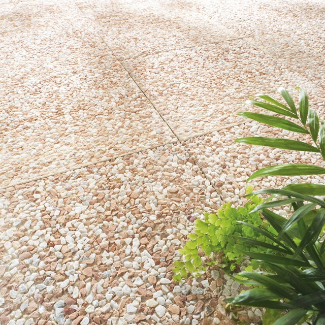 Dalle béton Gondre au m², rose, L.40 x l.40 cm x Ep.35 mm