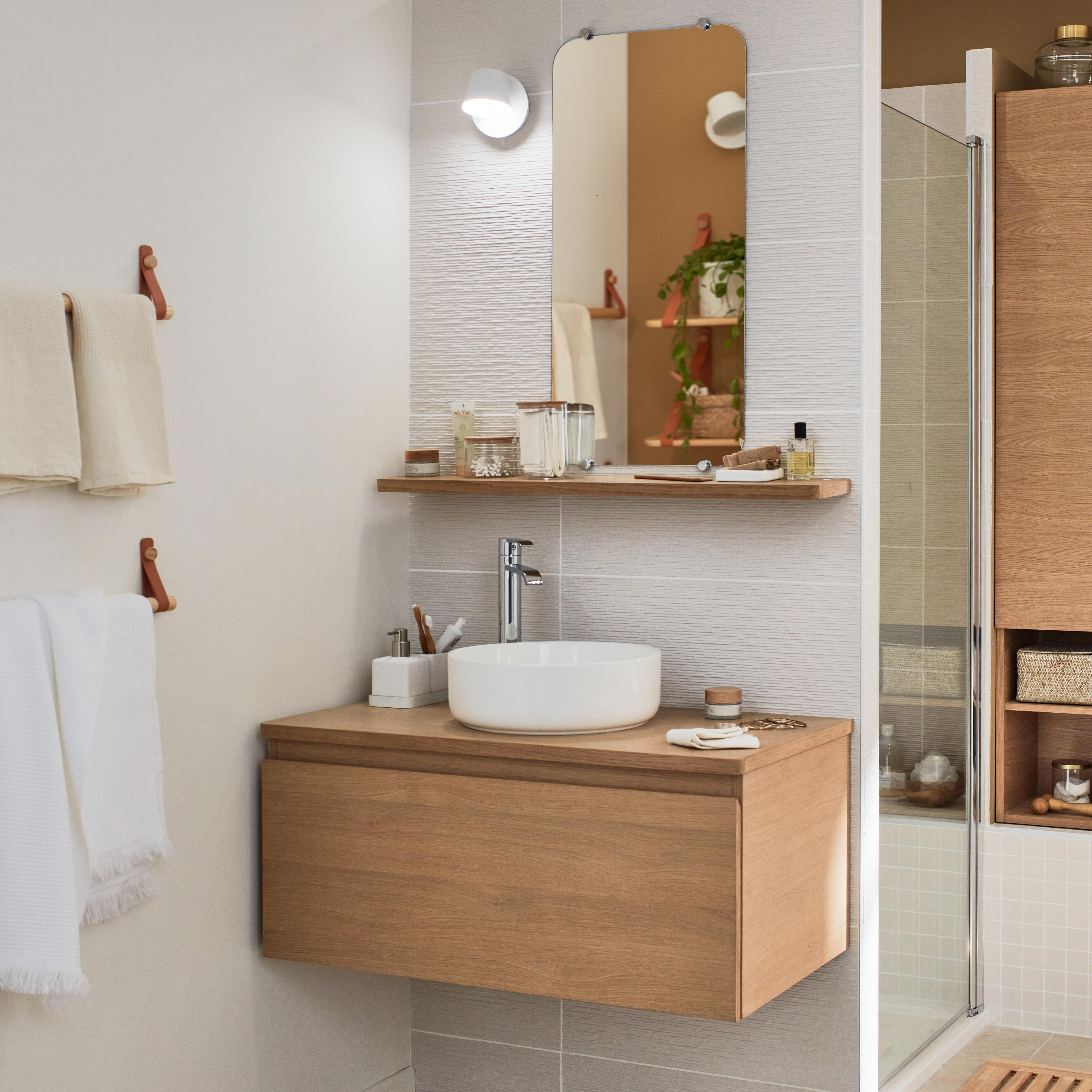 Tablette bois L.90 cm natural - 4