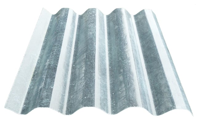 Plaque de couverture, ondulé , transparent, l.96 x L.165 cm, Ep.5 mm