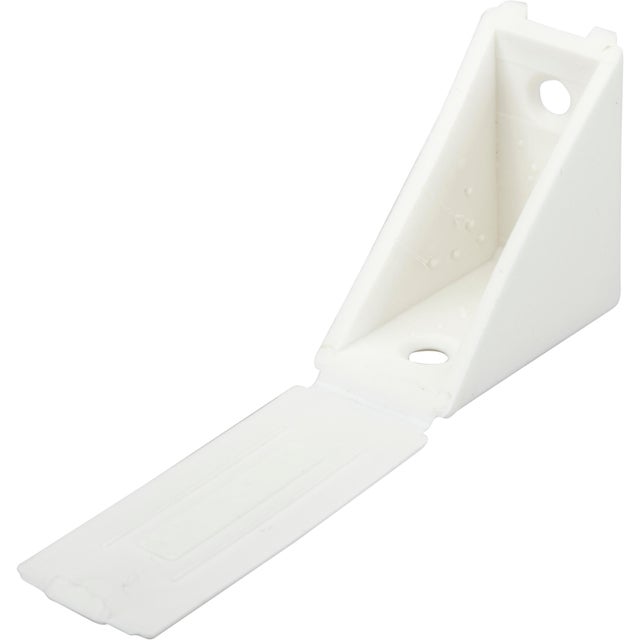 4 taquets à visser, plastique blanc