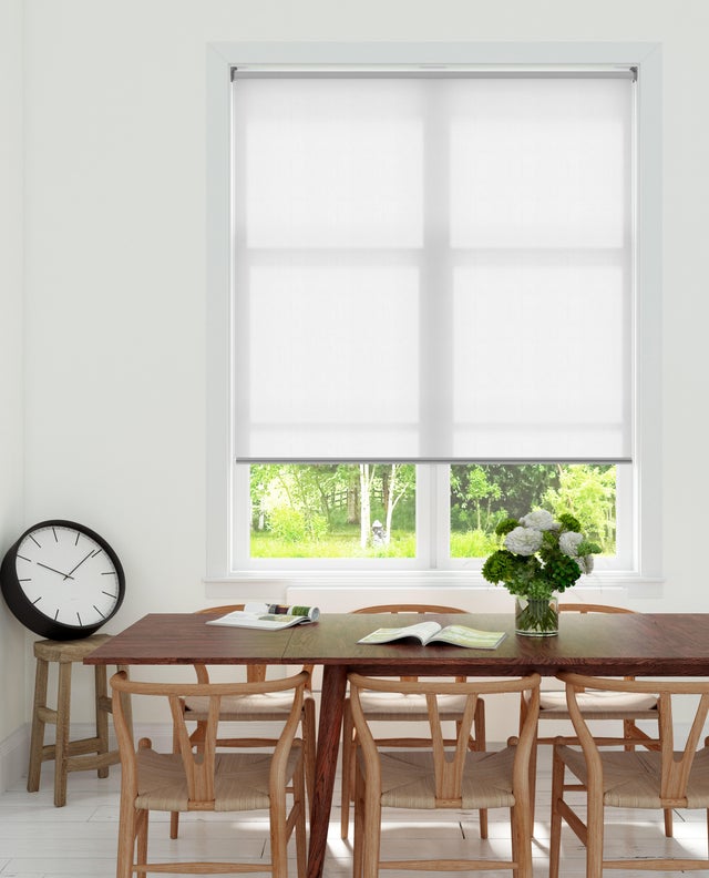 Store enrouleur tamisant Voile blanc, l.70 x H.160 cm, DECOSOL DELUXE