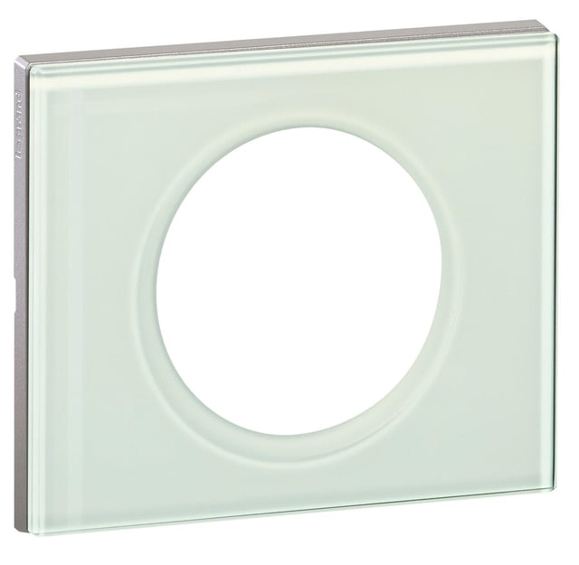 Plaque simple Céliane, LEGRAND, verre kaolin